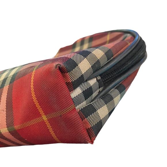 Burberry Red Nova Check Travel Cosmetic Pouch - Picture 5 of 7